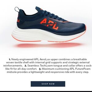 APL Podium Navy and Orange Athletic Shoes